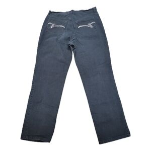 Gloria Vanderbilt Amanda Missy Size 8 w30 Black Denim High Rise Bootcut Jeans